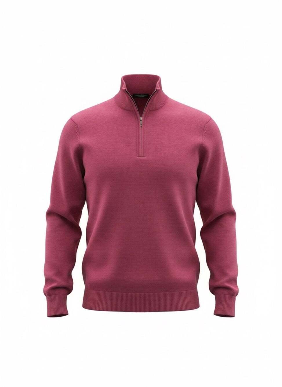 Fairway & Greene Italian Merino Wool 1/4 Zip Sweater Men Large Pnk Golf Pullover